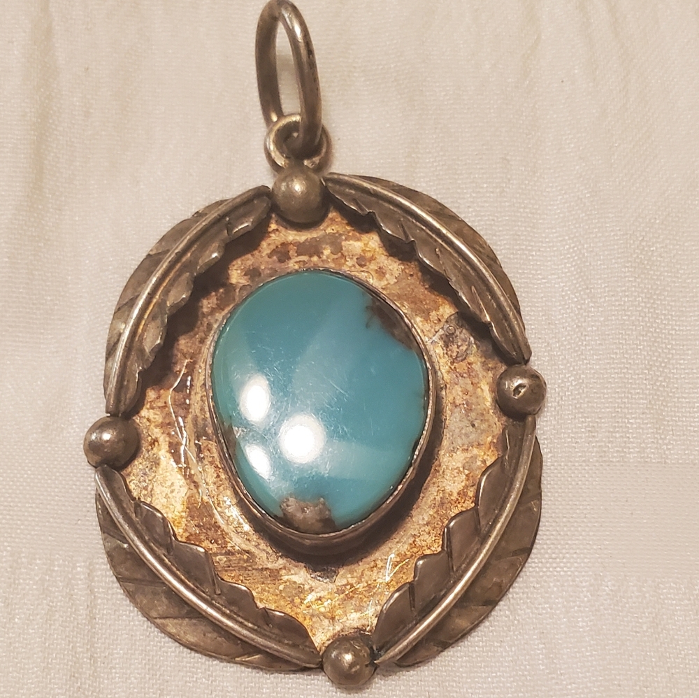 Sterling Silver Pendant with Stone